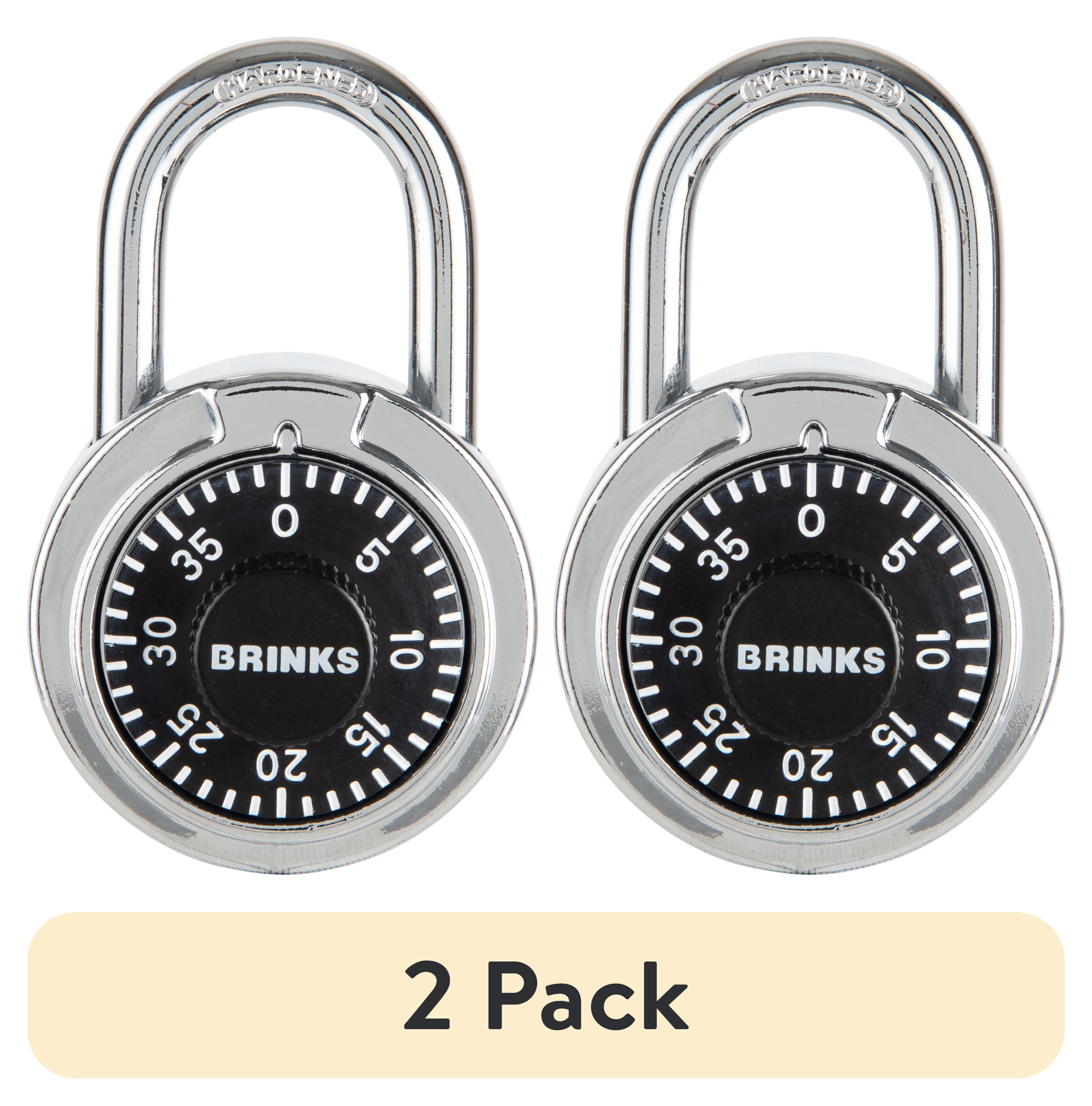 (2 pack) Brinks 50mm Steel Dial Combination Padlock with 1in Shackle