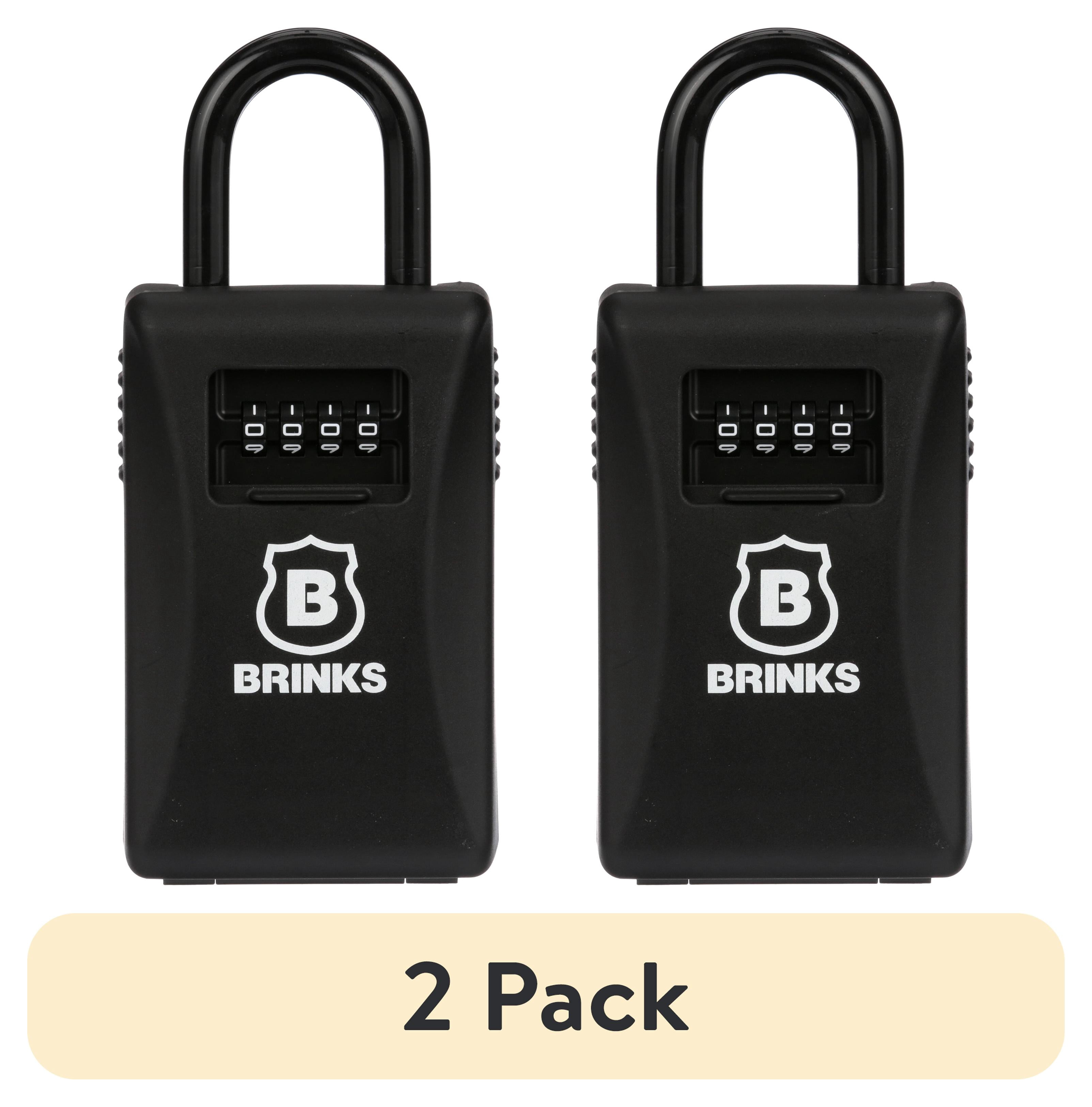 (2 pack) Brinks Aluminum 79mm Resettable Combination Lock Box with 1 13/16in Covered Shackle