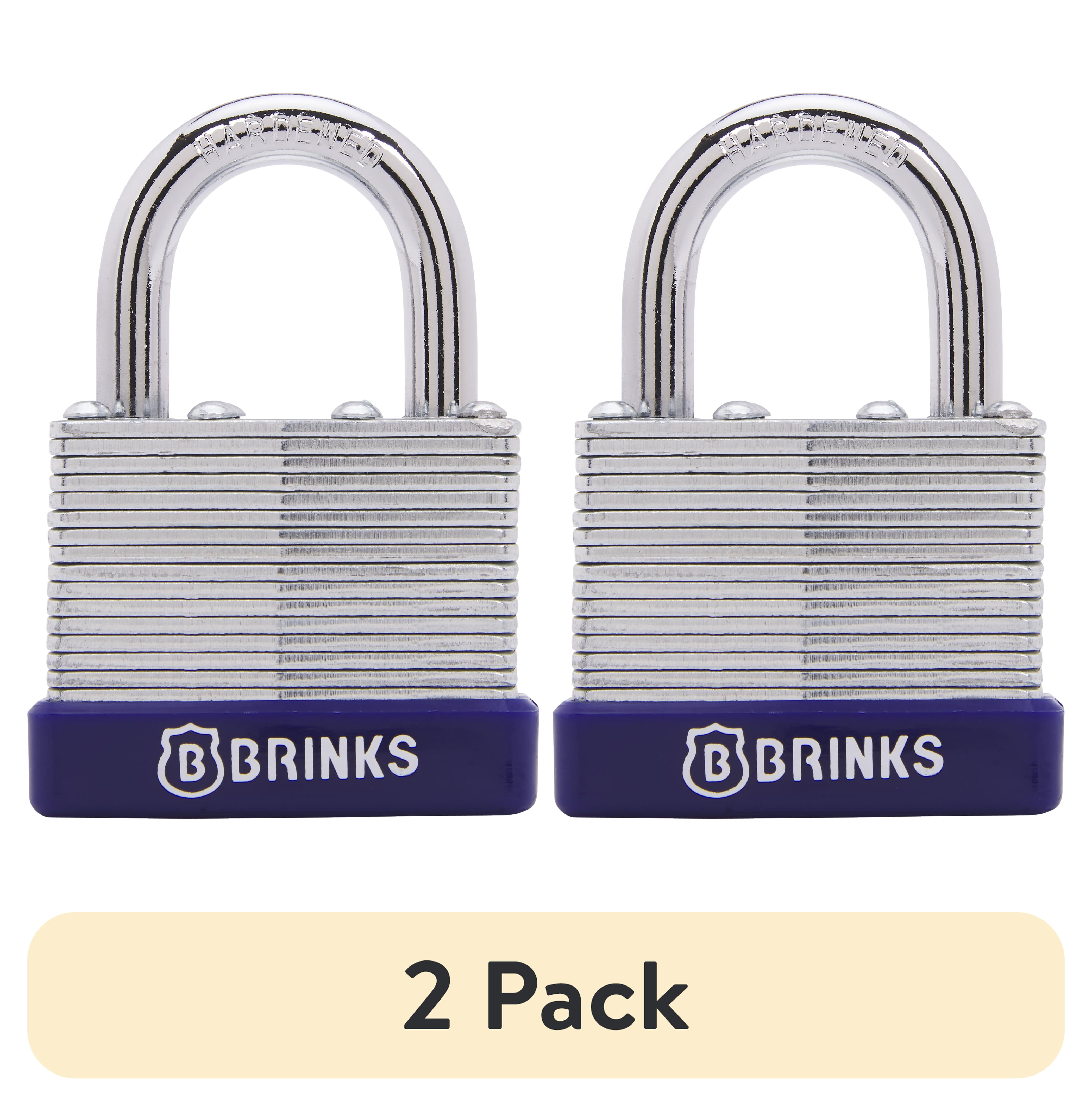 (2 pack) Brinks Laminated Steel 40mm Keyed Padlock with 7/8in Shackle