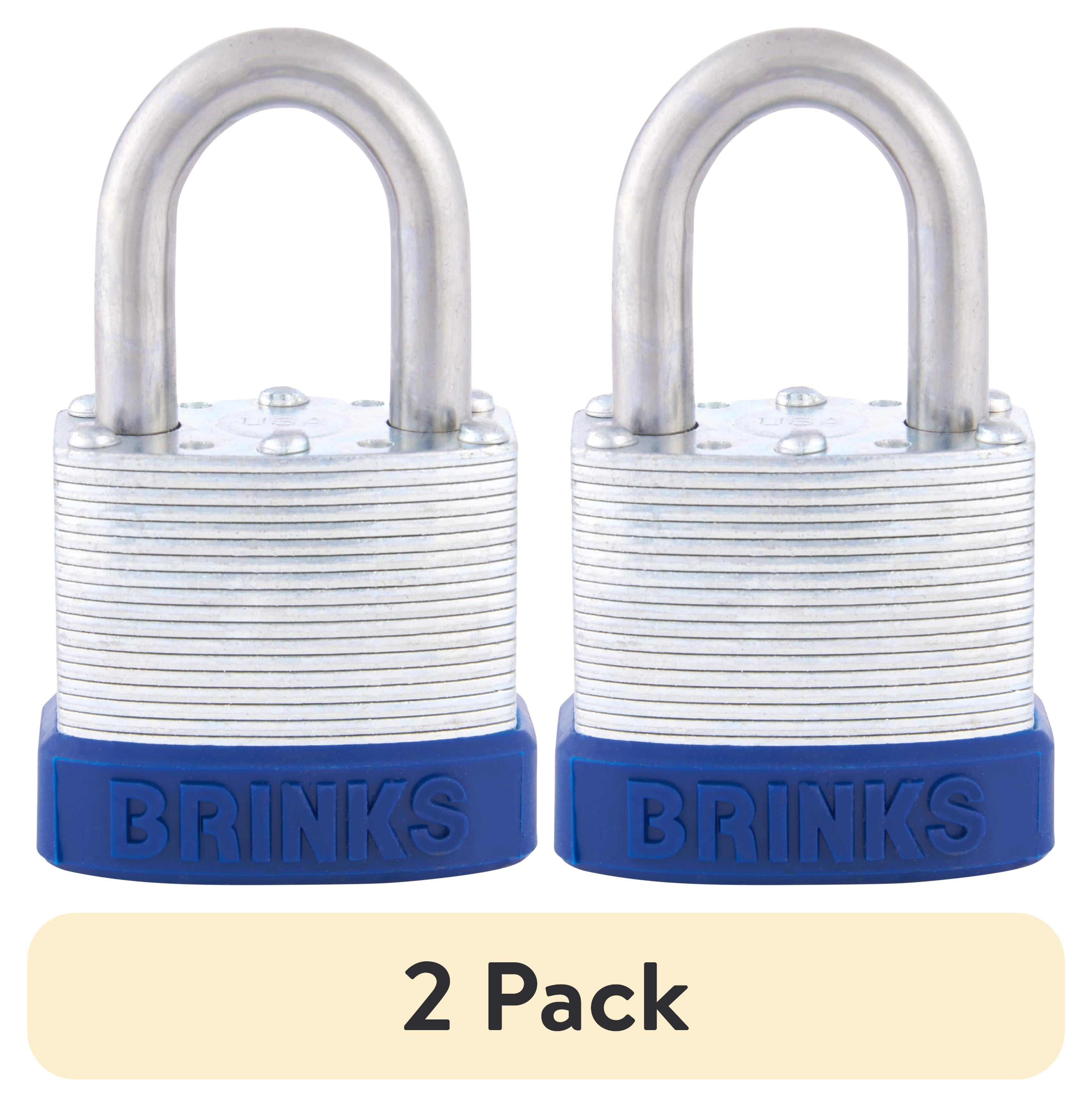 (2 pack) Brinks Laminated Steel 44mm Keyed Padlock with 1 1/8in Shackle