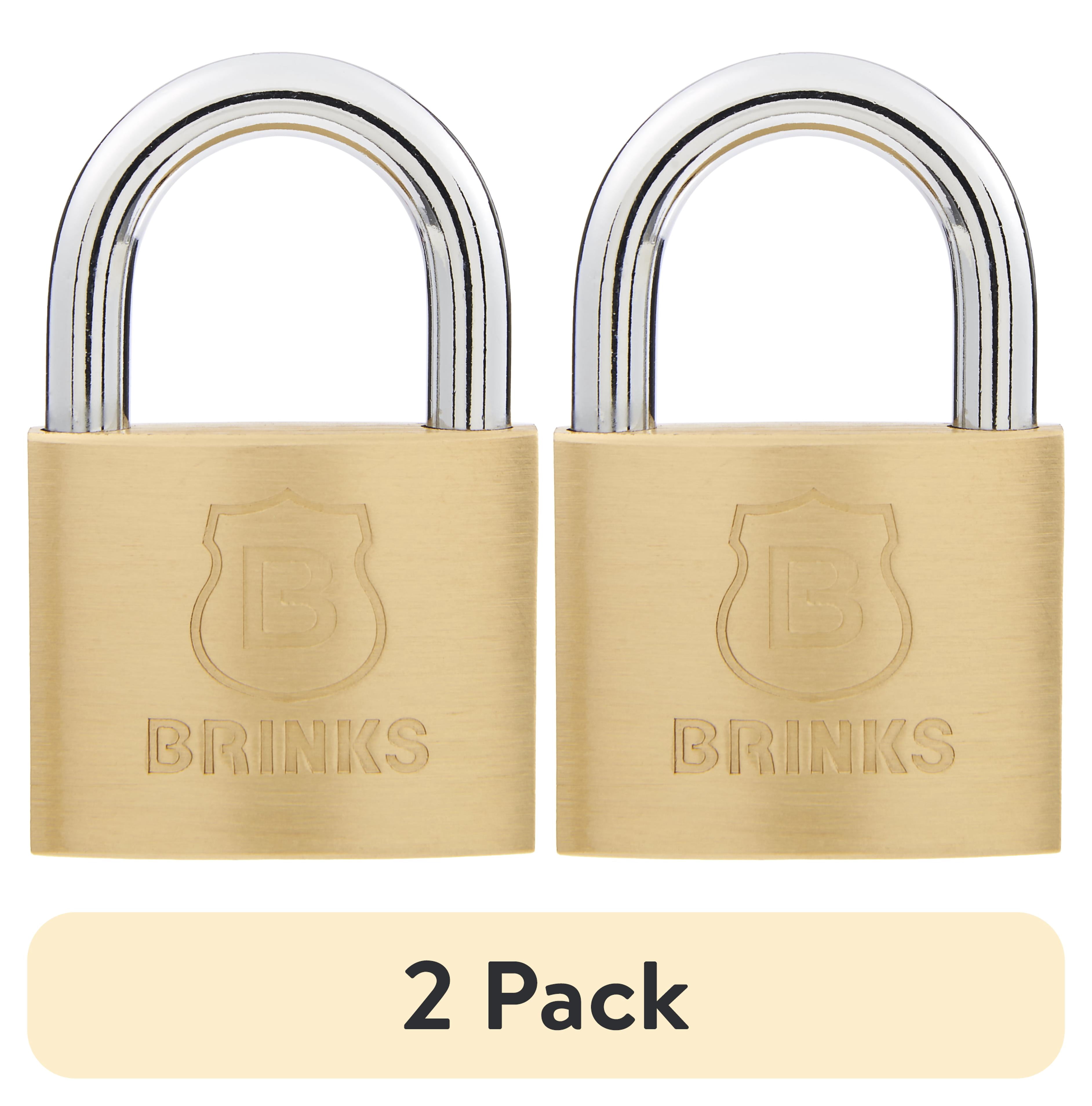 (2 pack) Brinks Solid Brass 40mm Keyed Padlock with 7/8in Shackle