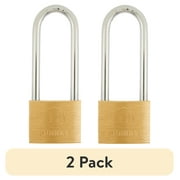 2 pack Brinks Solid Brass Padlock 40mm Body with 2-1/2 inch Long Shackle, 2 pack
