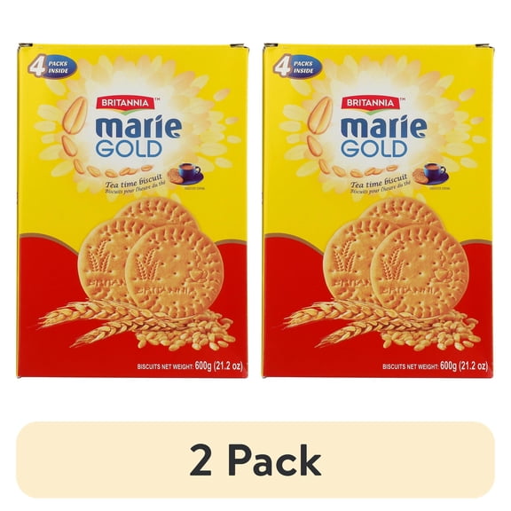 (2 pack) Britannia Marie Gold Tea Time Biscuit, 21.2 oz