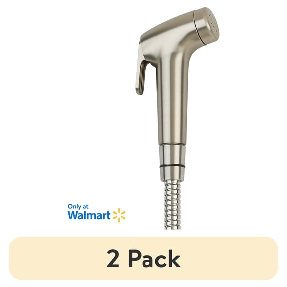 (2 pack) Brondell Rinslet Hand-Held Bidet in Brushed Nickel Finish, Silver