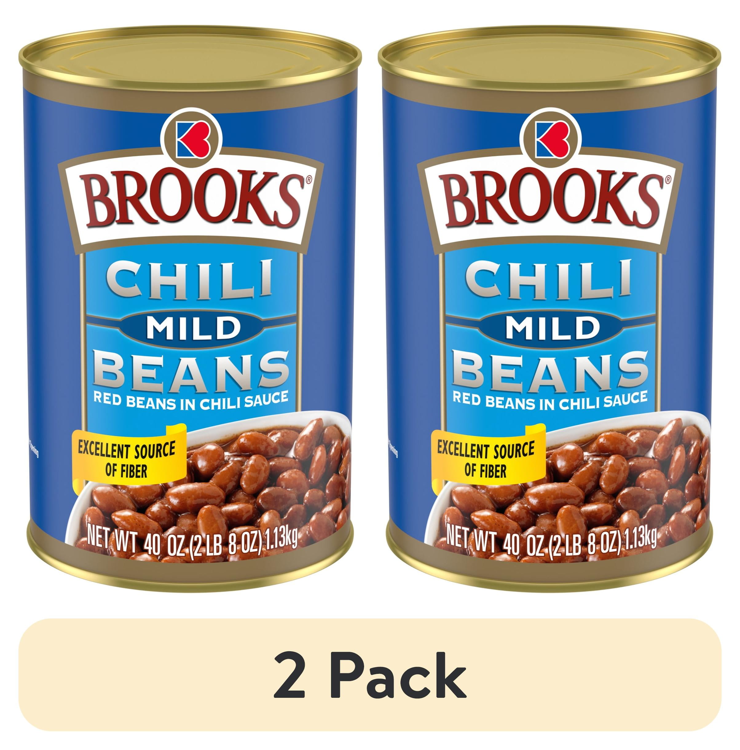 Brooks Chili Beans, Canned Red Beans in Chili Sauce, Mild Flavor