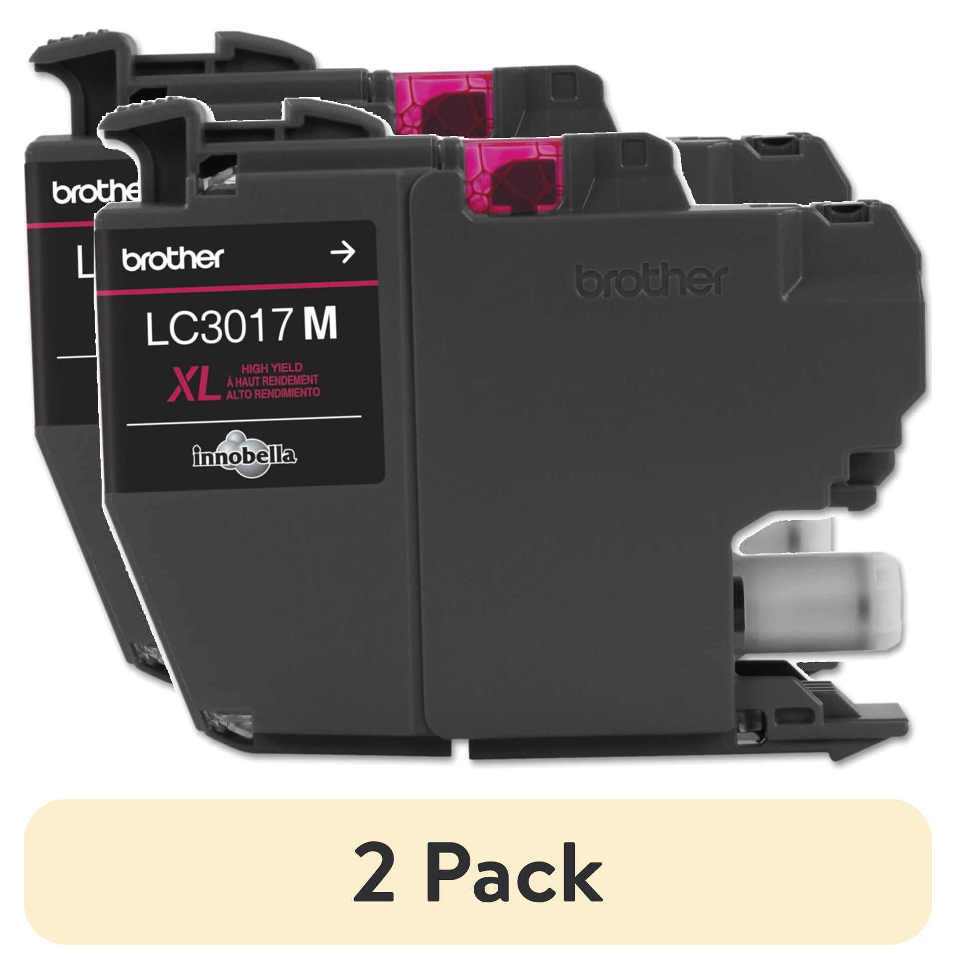 (2 pack) Brother Genuine LC3017M High-yield Printer Ink Cartridge, Magenta