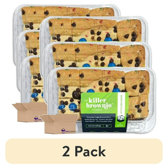 (2 pack) Killer Brownie Bites Value Pack | 8 Count | Kitchen Sink | Pack of 3 (24 Total Brownie Bites)