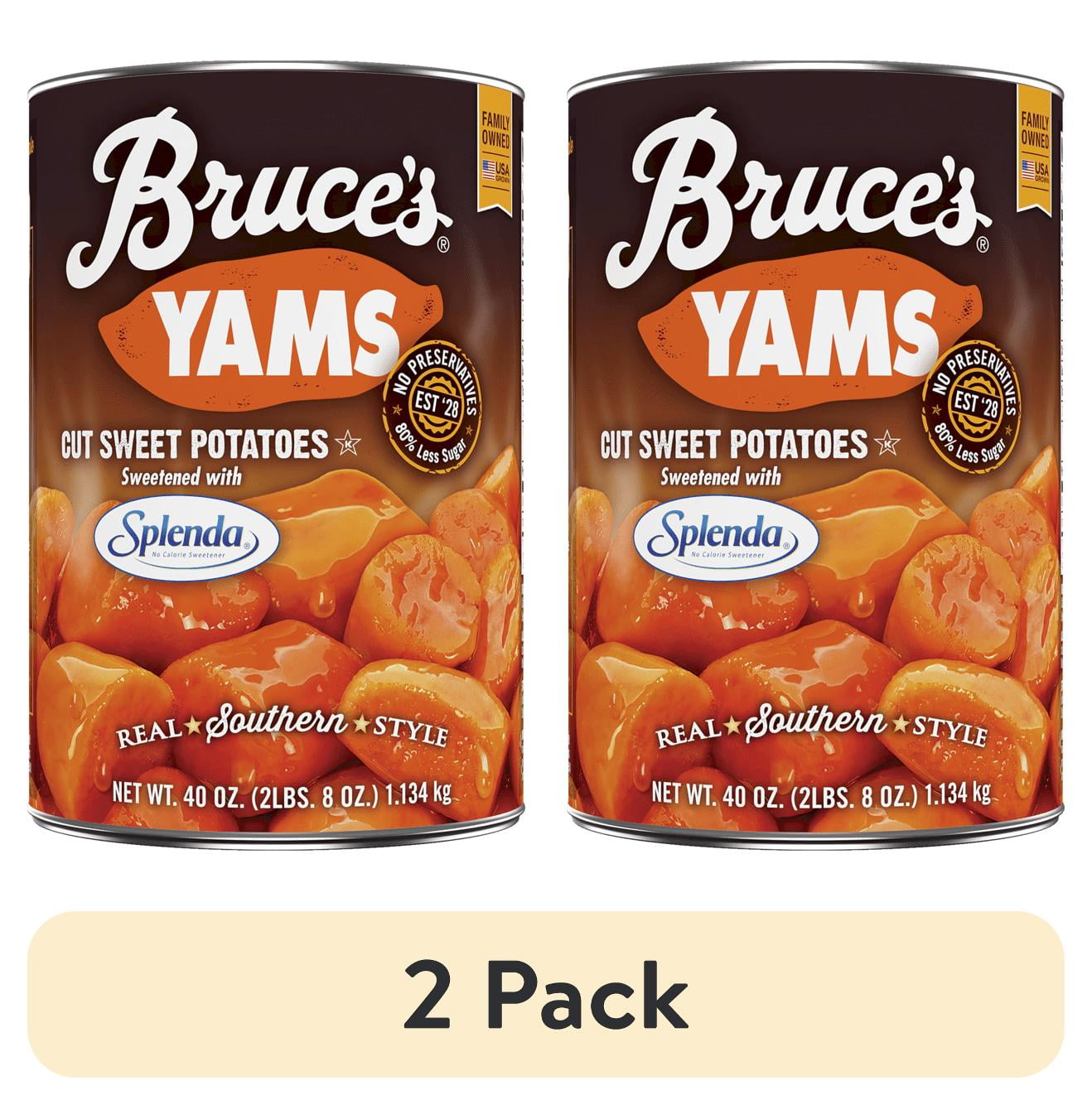 2 pack) Bruce's Canned Yams Cut Sweet Potatoes in Splenda