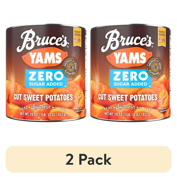 (2 pack) Bruce's Yams Cut Sweet Potatoes in Splenda, 29 oz., Can