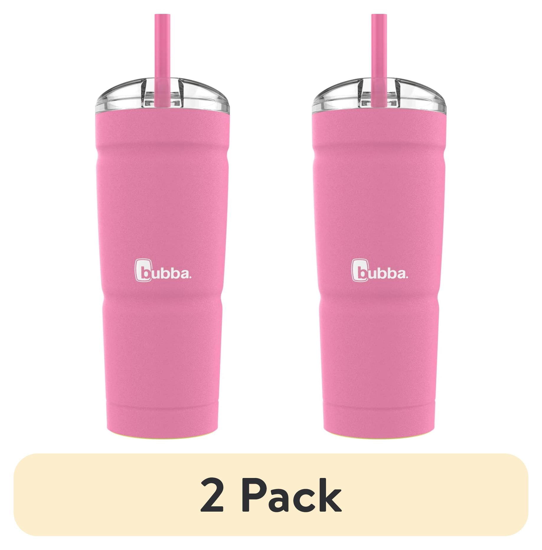 (2 pack) Bubba Envy S Stainless Steel Tumbler with Straw, Pink, 24 fl oz.