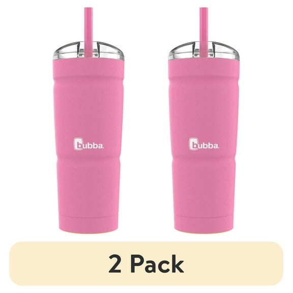 (2 pack) Bubba Envy S Stainless Steel Tumbler with Straw, Pink, 24 fl oz.