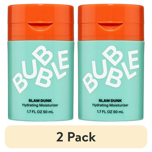 (2 pack) Bubble Skincare Slam Dunk Hydrating Face Moisturizer, for Normal to Dry Skin, 1.7 fl oz/ 50mL