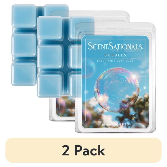 (2 pack) Bubbles Scented Wax Melts, ScentSationals, 2.5 oz