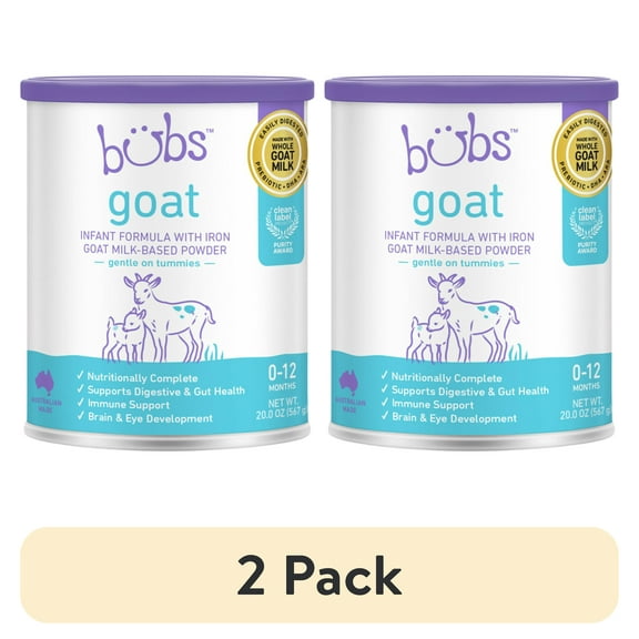 (2 pack) Bubs Easy Digest Goat Milk Infant Formula Powder (Babies 0-12 Months) - 20oz