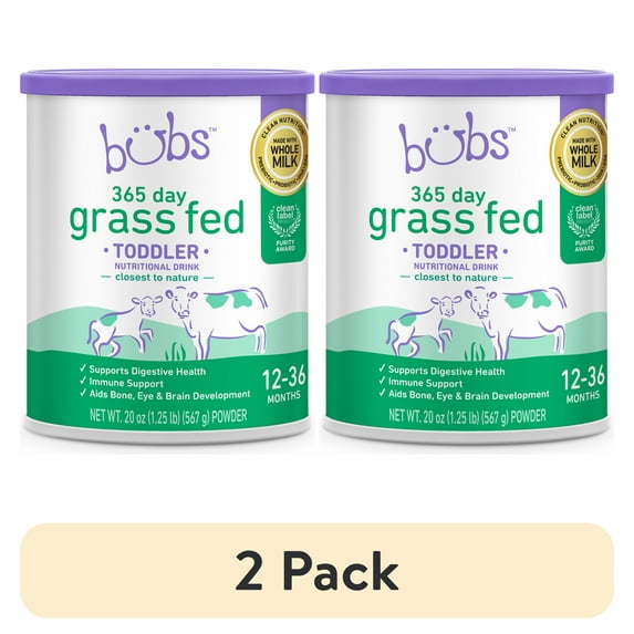 (2 pack) Bubs Grass Fed Toddler Nutritional Drink (12-36 Months)