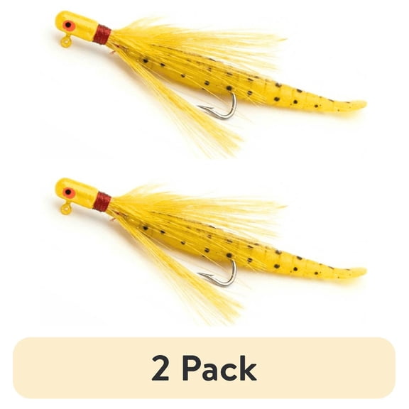 (2 pack) Buccaneer Rig Lure, White & Yellow Speck Tail, 1/8 oz, 2 Pack