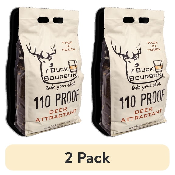(2 pack) Buck Bourbon 110 Proof Deer Attractant