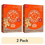 (2 pack) Buddy Biscuits Crunchy Dog Treats, Peanut Butter, 16 oz. Box