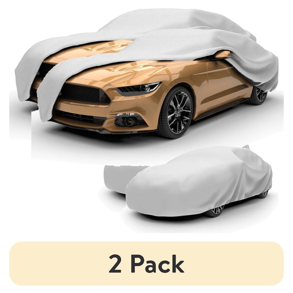 (2 pack) Budge Ultra Car Cover, Breathable, UV & Water-Resistant Car Protection, Size 5 for Full Size Vehicles