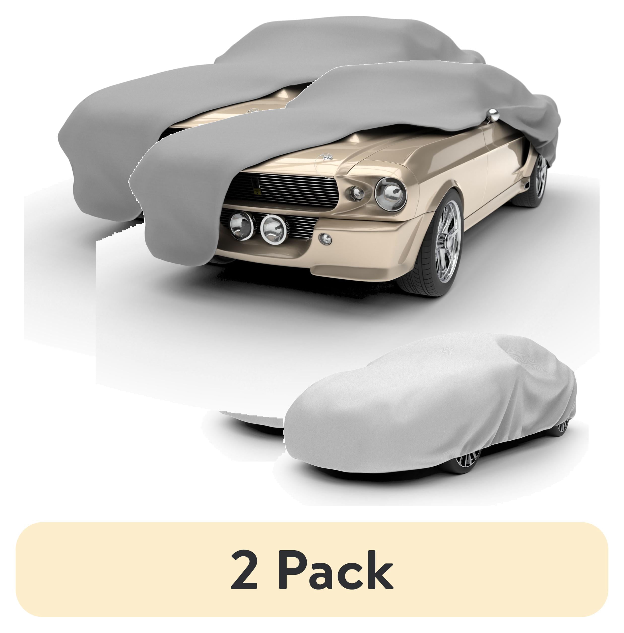 (2 pack) Budge Ultra Car Cover, Breathable, UV & Water-Resistant Car Protection, Size 4 for Full Size Vehicles
