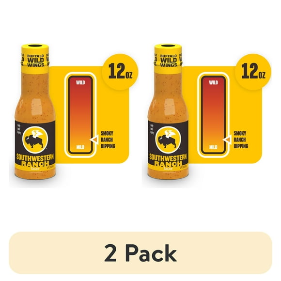 (2 pack) Buffalo Wild Wings Southwestern Ranch Sauce, 12 fl. oz.