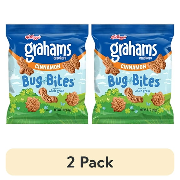 (2 pack) Bug Bites Grahams Crackers, 1 Oz, 20 Packs