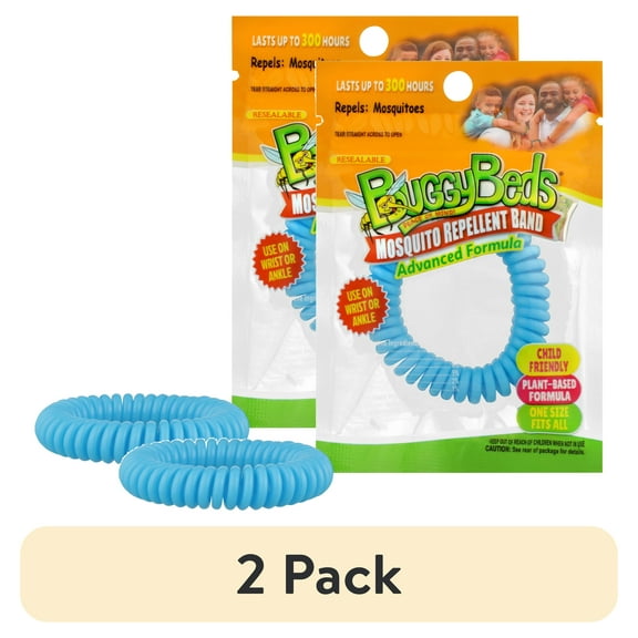 (2 pack) BuggyBands Mosquito Repellent Band