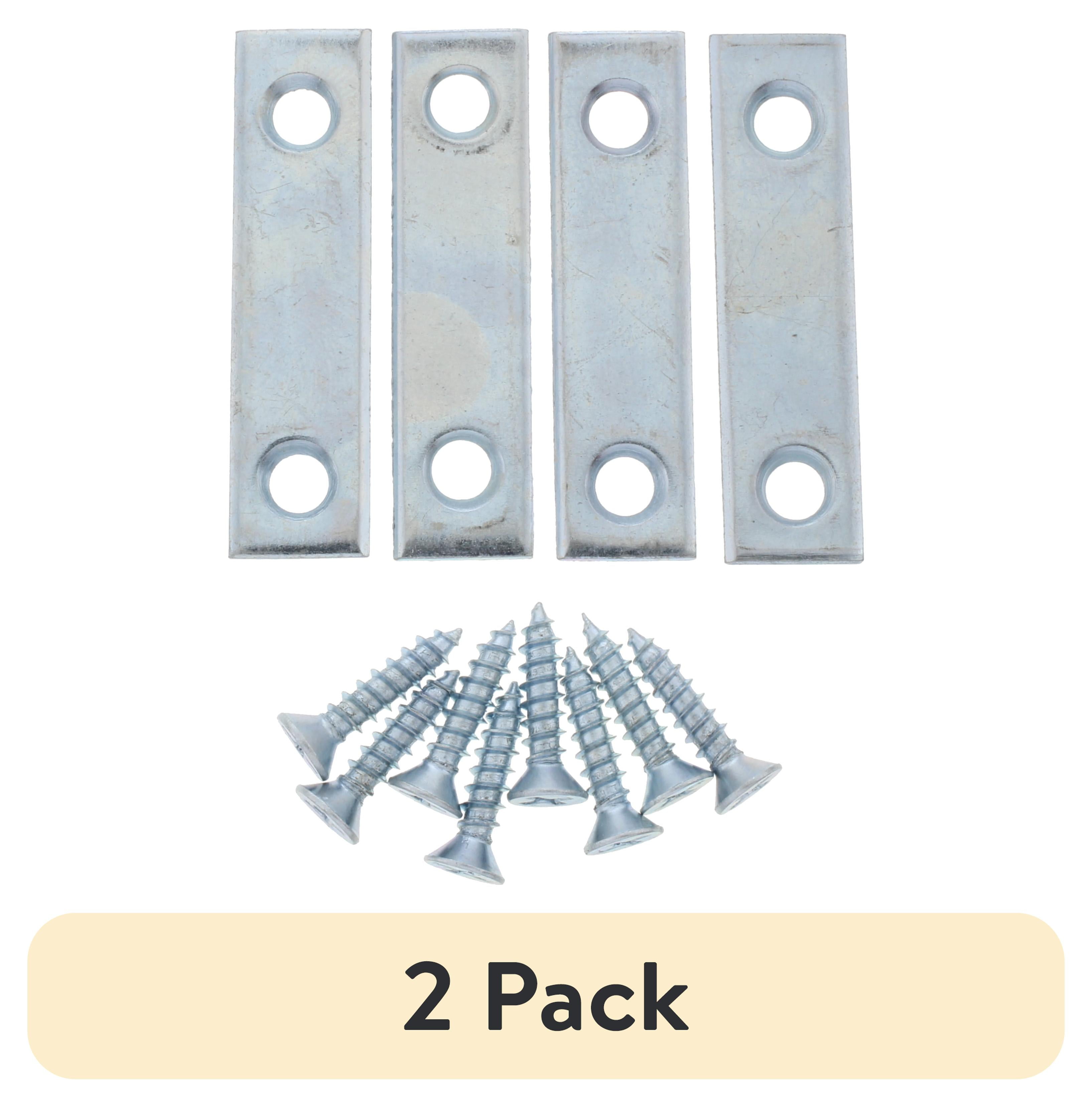 (2 pack) Bulldog Hardware 2-1/2 in. Mending Plate, Zinc Plated Steel (4 Pack)