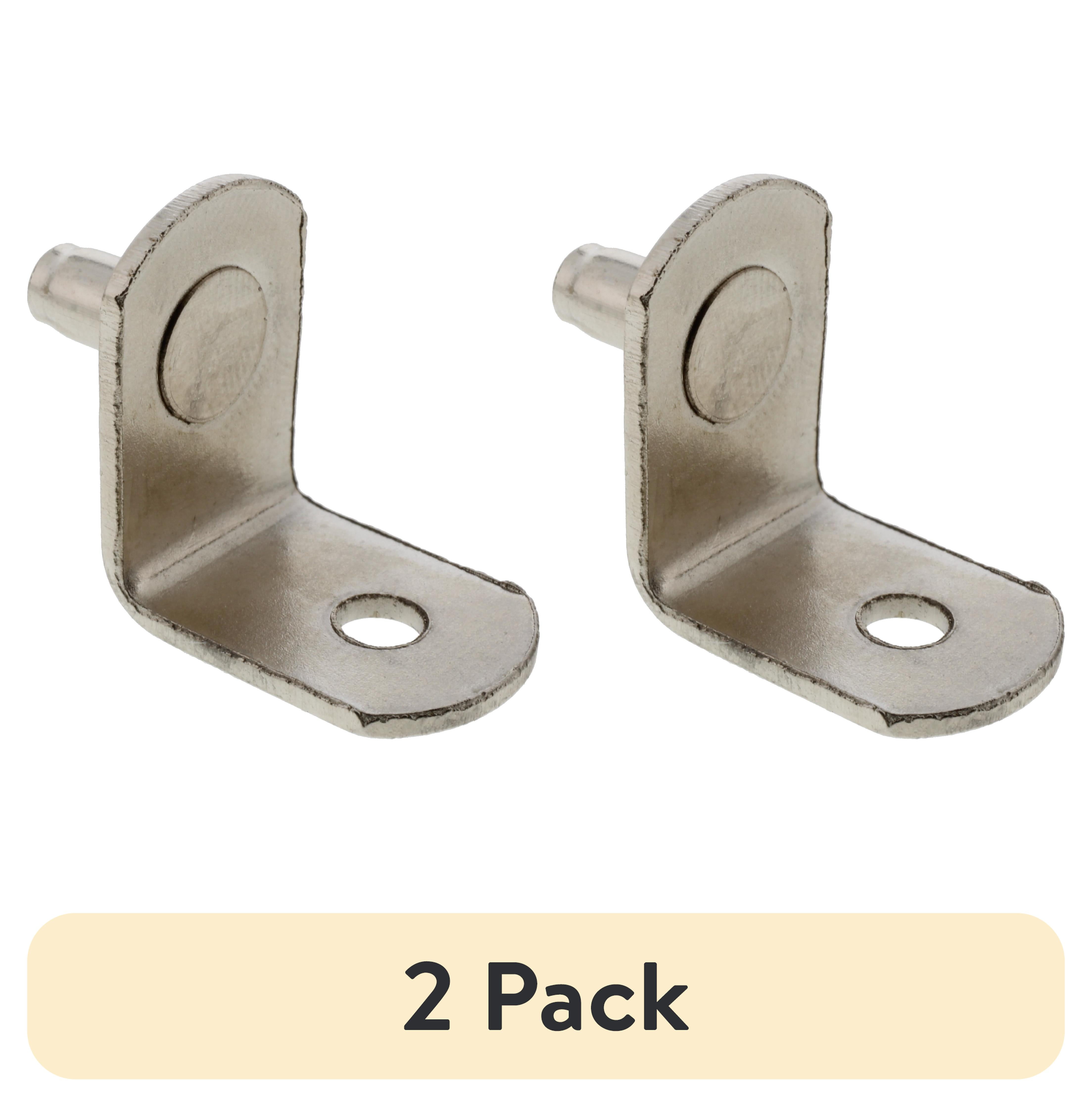 (2 pack) Bulldog Hardware 3/16 in. Angled Shelf Pin, Nickel Plated, 4 Pack