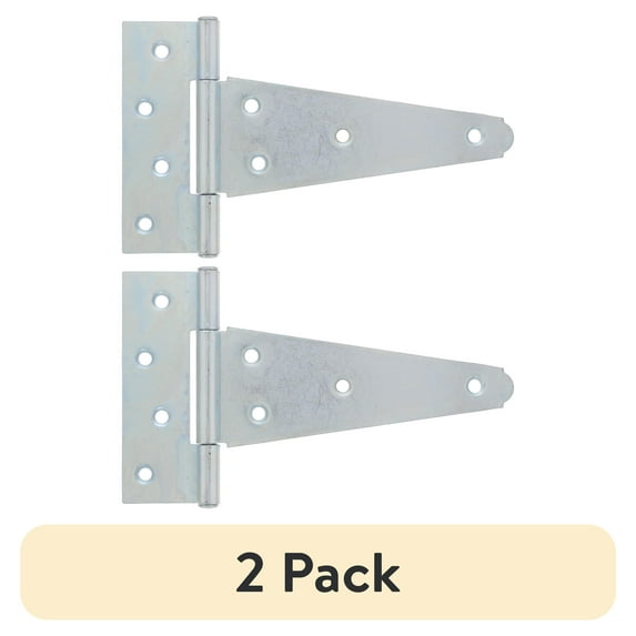 (2 pack) Bulldog Hardware 4 in. Heavy Duty Tee Hinge, Zinc Plated