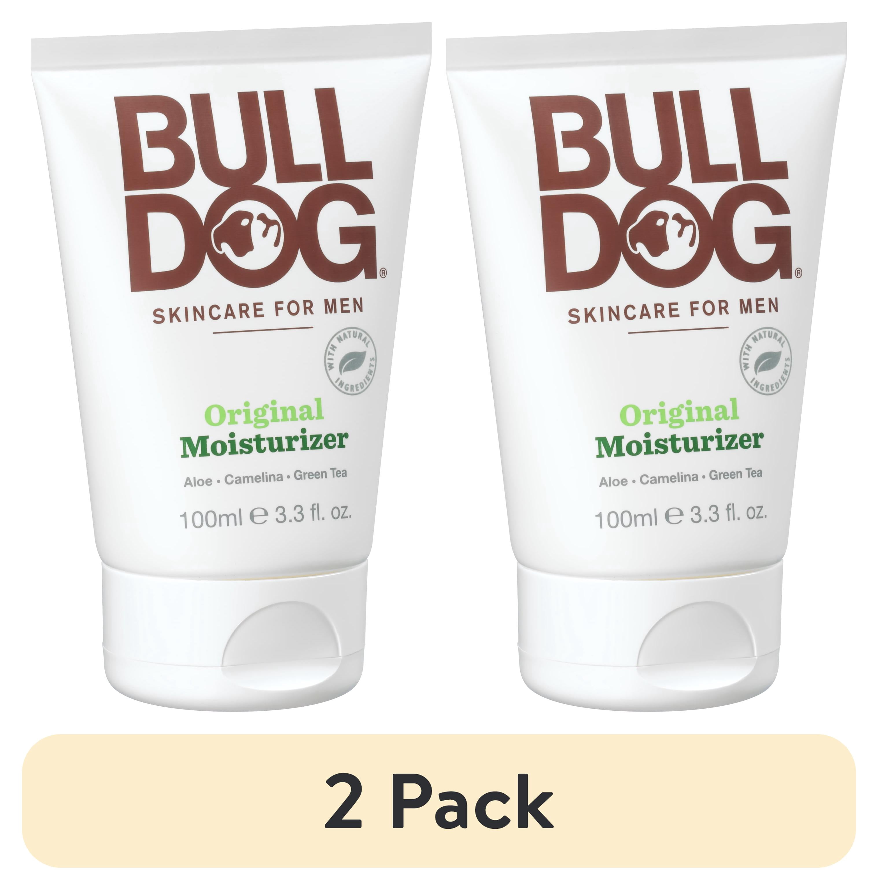 (2 pack) Bulldog Skincare for Men Original Face Moisturizer 3.3 Oz, Hydrates Skin Without Leaving Skin Greasy, No Artificial Colors, No Synthetic Fragrances