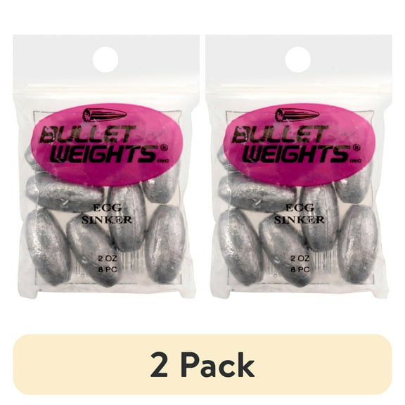 (2 pack) Bullet Weights® 2 Oz. Egg Sinker 8 sinkers