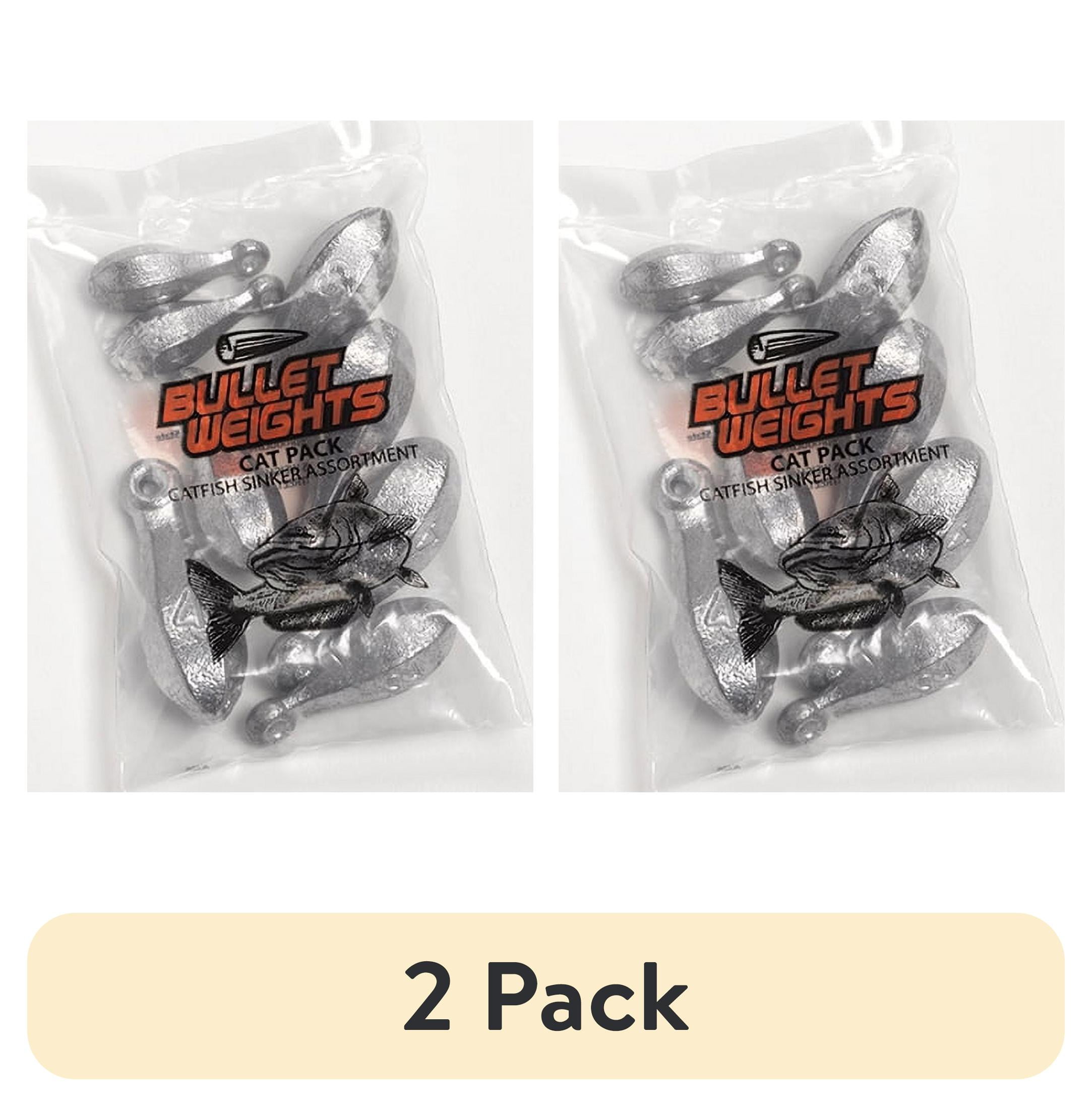 (2 pack) Bullet Weights® CPBL Lead Cat Pack-Bank Sinker, 4 Sizes Fishing Weights