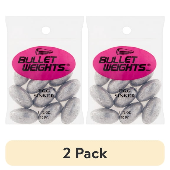 (2 pack) Bullet Weights® EGI112-24 Lead Egg Sinker Size 1.5 oz Fishing Weights