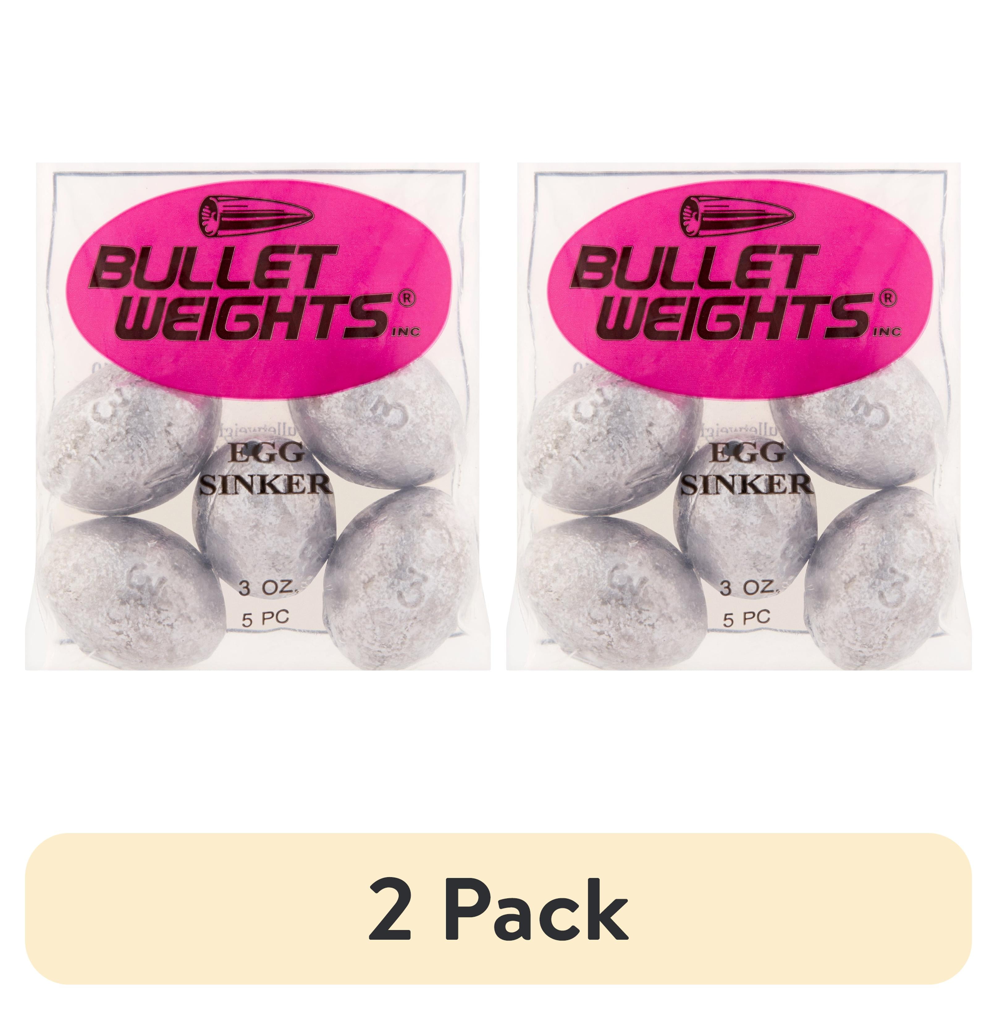 Bullet Weights 2 Pack 3 oz Lead Egg Sinkers for Catfish Weedless