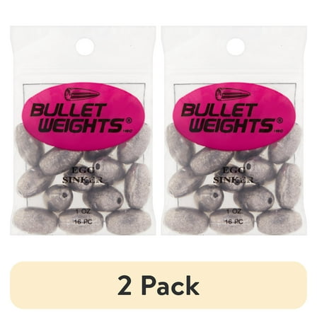 (2 pack) Bullet Weights® EGI5-24 Lead Egg Sinker Size 1 oz Fishing Weights