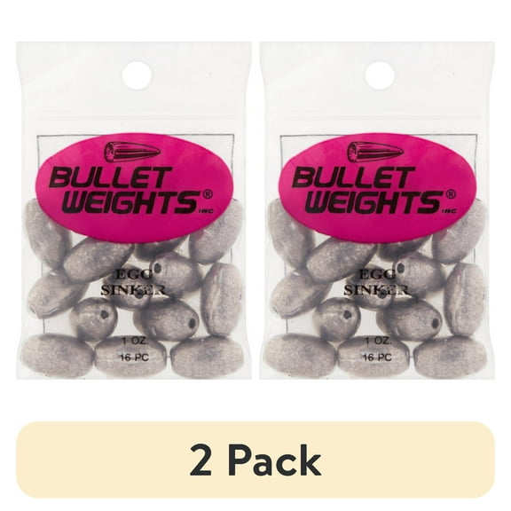 (2 pack) Bullet Weights® EGI5-24 Lead Egg Sinker Size 1 oz Fishing Weights