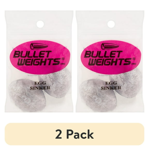 (2 pack) Bullet Weights® Egg Sinkers 8 Oz., 2 sinkers