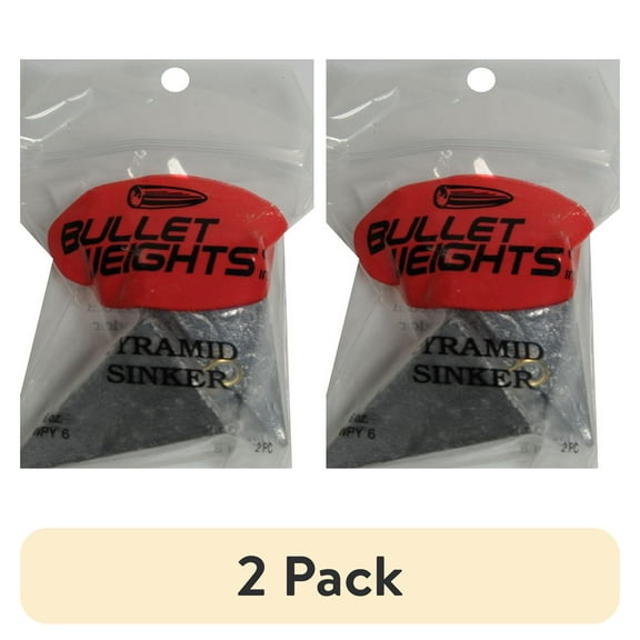 (2 pack) Bullet Weights® WPY6-24 Lead Pyramid Sinker Size 6 oz Fishing Weights