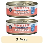 (2 pack) Bumble Bee Skinless and Boneless Wild Pink Salmon, Ready to Eat Salmon, High Protein Food, 5oz Can