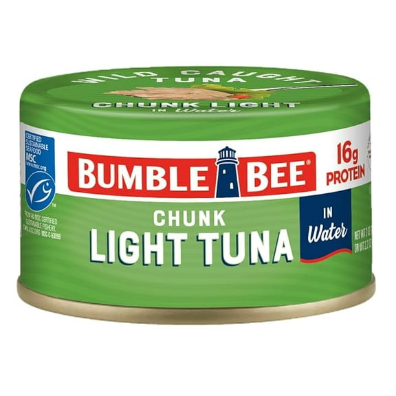2 pack Bumble Bee Snackers - Chunk Light Tuna, 3 oz Easy Open Can - 16g Protein per Serving - Wild Caught Skipjack Chunk Light Tuna Pack - Ready to Eat