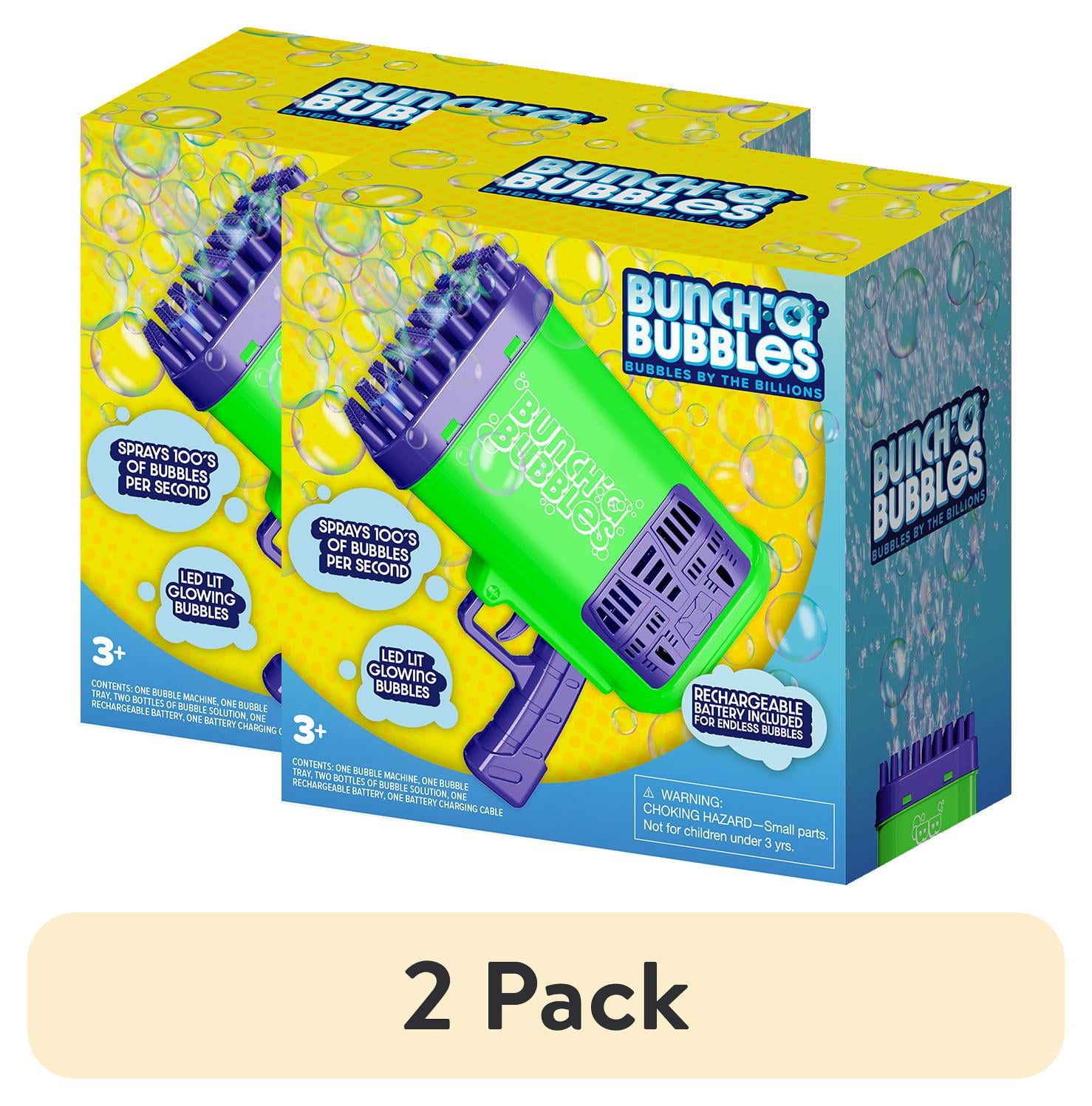 (2 pack) Buncha' Bubbles Blaster - Purple, for Child Ages 3+