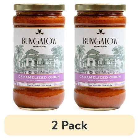 (2 pack) Bungalow Foods Caramelized Onion Indian Simmering Sauce, 16oz