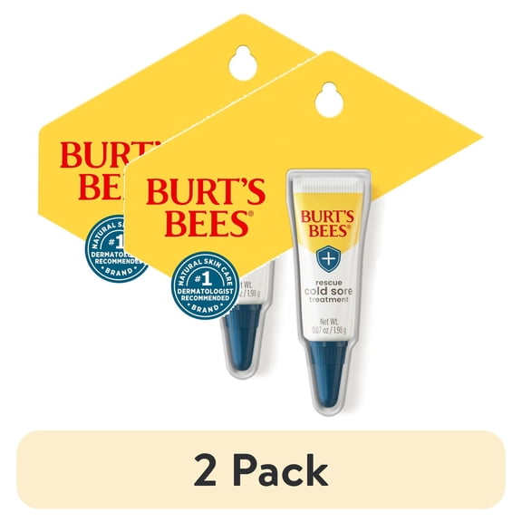 (2 pack) Burt's Bees Rescue Cold Sore Treatment, 0.07 oz.