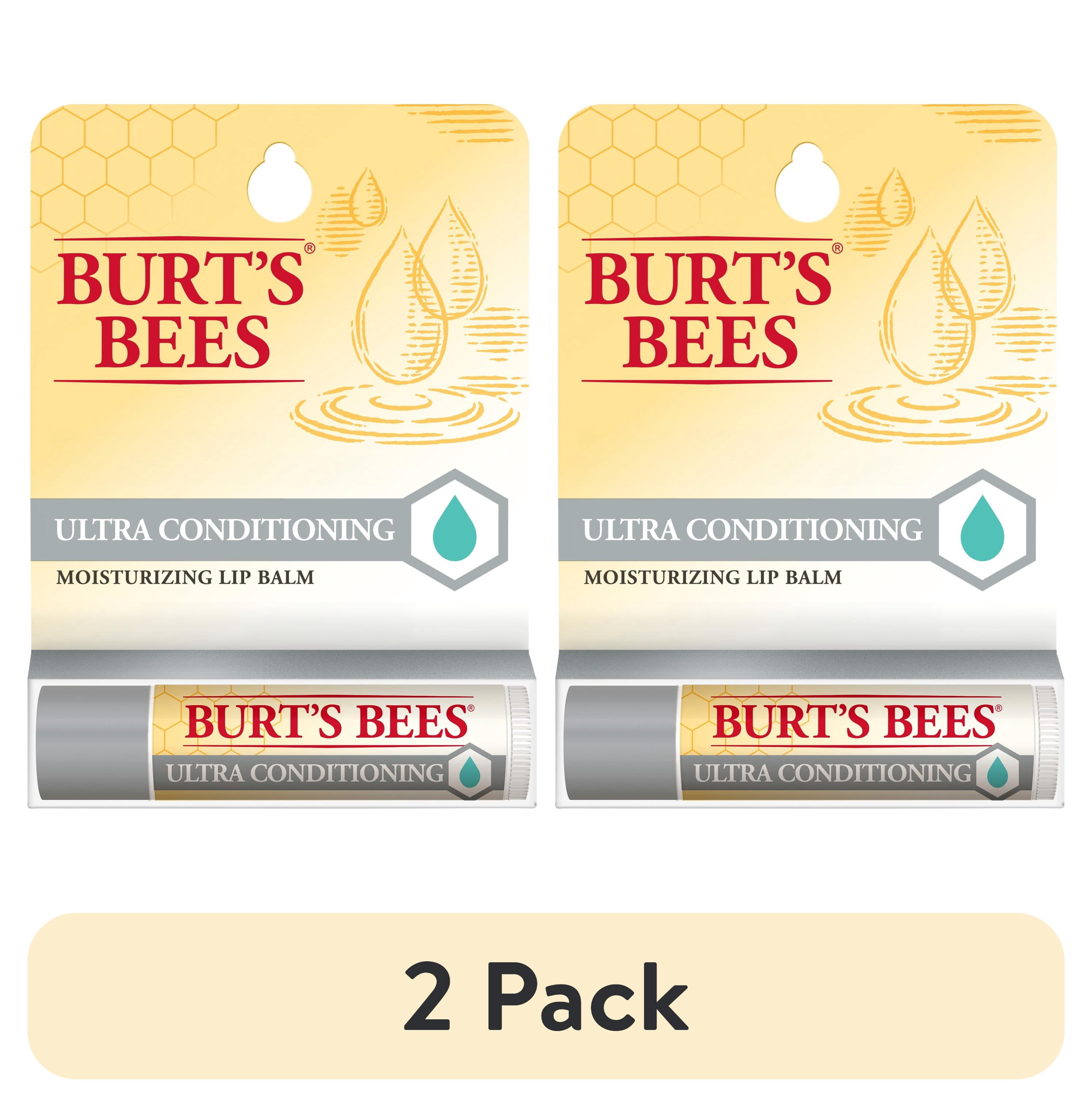 (2 pack) Burt's Bees Ultra Conditioning Moisturizing Lip Balm with Shea and Cocoa Butter, 0.15 oz.