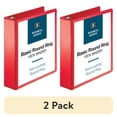 thumbnail image 1 of (2 pack) Business Source View Binder Round Ring 2" Red 09968, 1 of 3