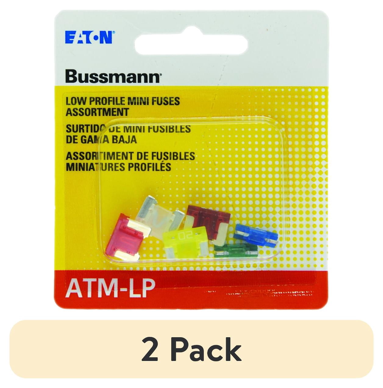 (2 pack) Bussmann Series 6 Piece ATM / Mini Low Profile Fuse Assortment Kit, Multi-color, 32 V, BP/ATM-A6LPRP