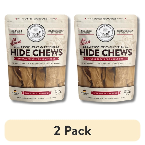 (2 pack) Butcher's Naturals Beef Flavor Natural Chews for Dogs, 8 oz Bag