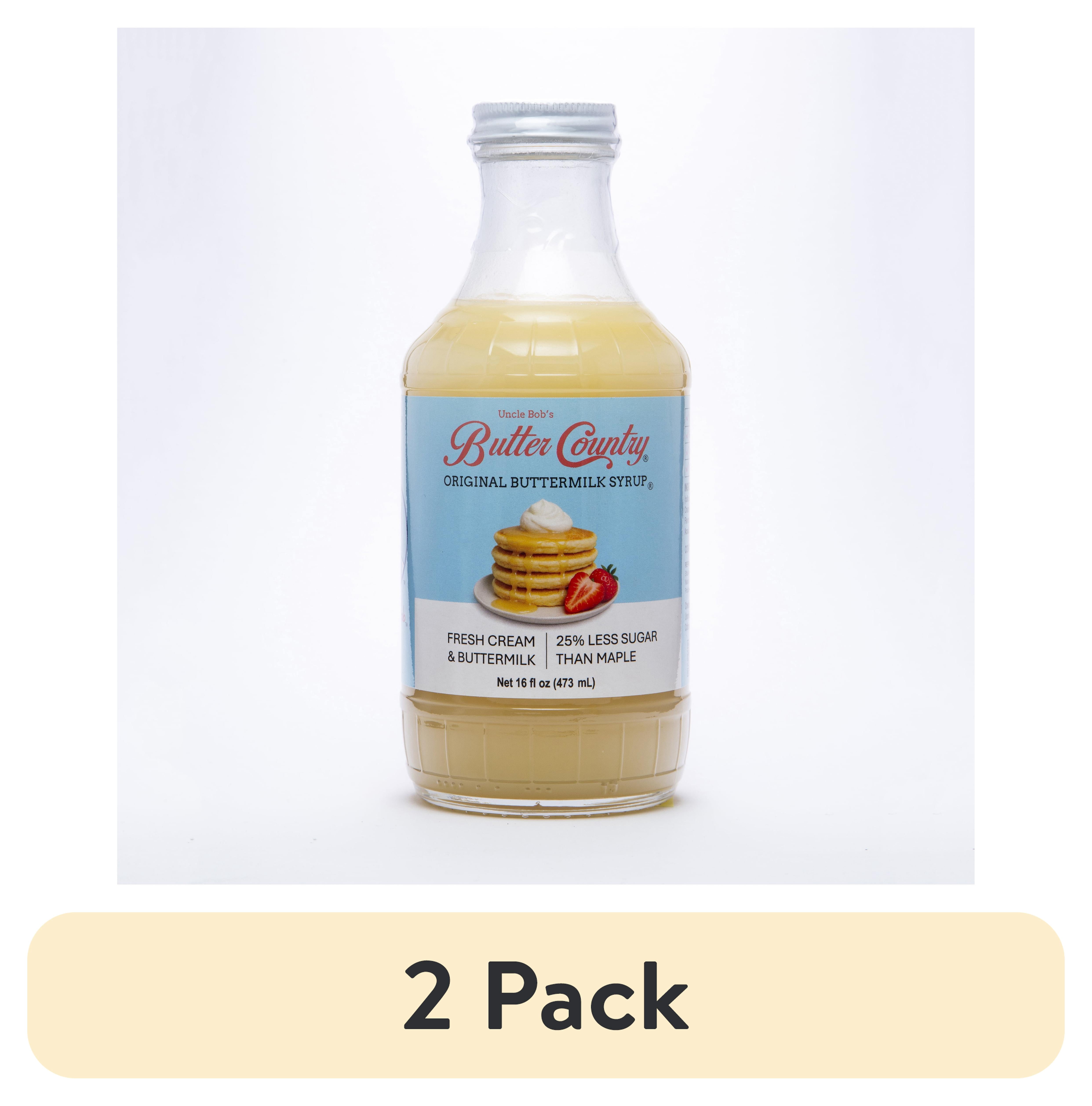(2 pack) Butter Country Rich and Creamy Buttermilk Syrup | Original Buttermilk Flavor | 16 fl oz Bottle
