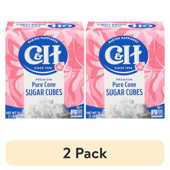 (2 pack) C&H Pure Cane Sugar Cubes, 126 ct